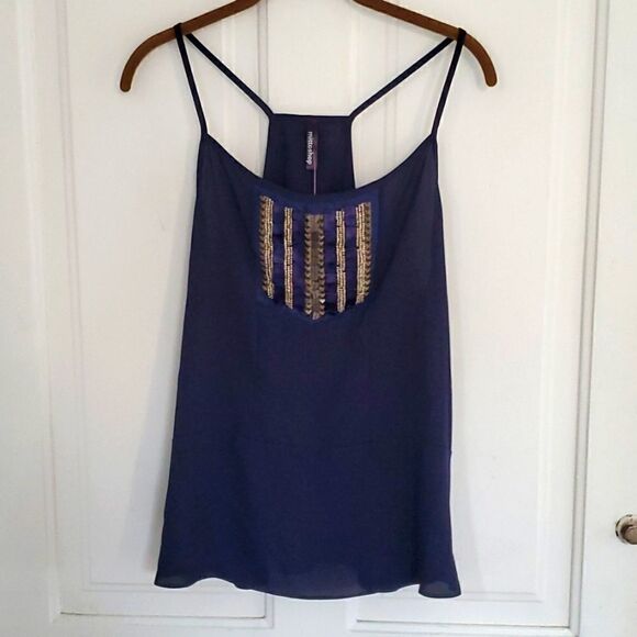 Navy Beaded Tank   - Picture 1 of 6